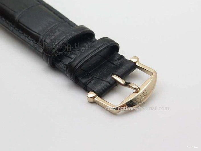 MIROTIME 0131 Portofino Chrono RG White Dial on Black Leather Strap A Vibrant 7385